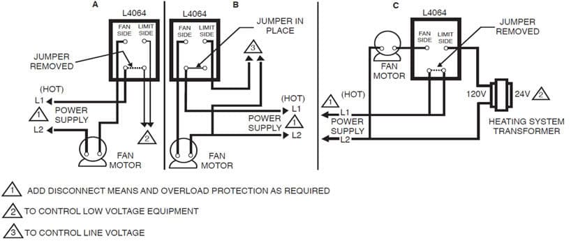 Honeywell Temperature Fan Limit Switch Quality 101  Furnace Fan Switch Wiring Diagram    High Performance HVAC